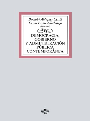 cover image of Democracia, Gobierno y Administración Pública contemporánea